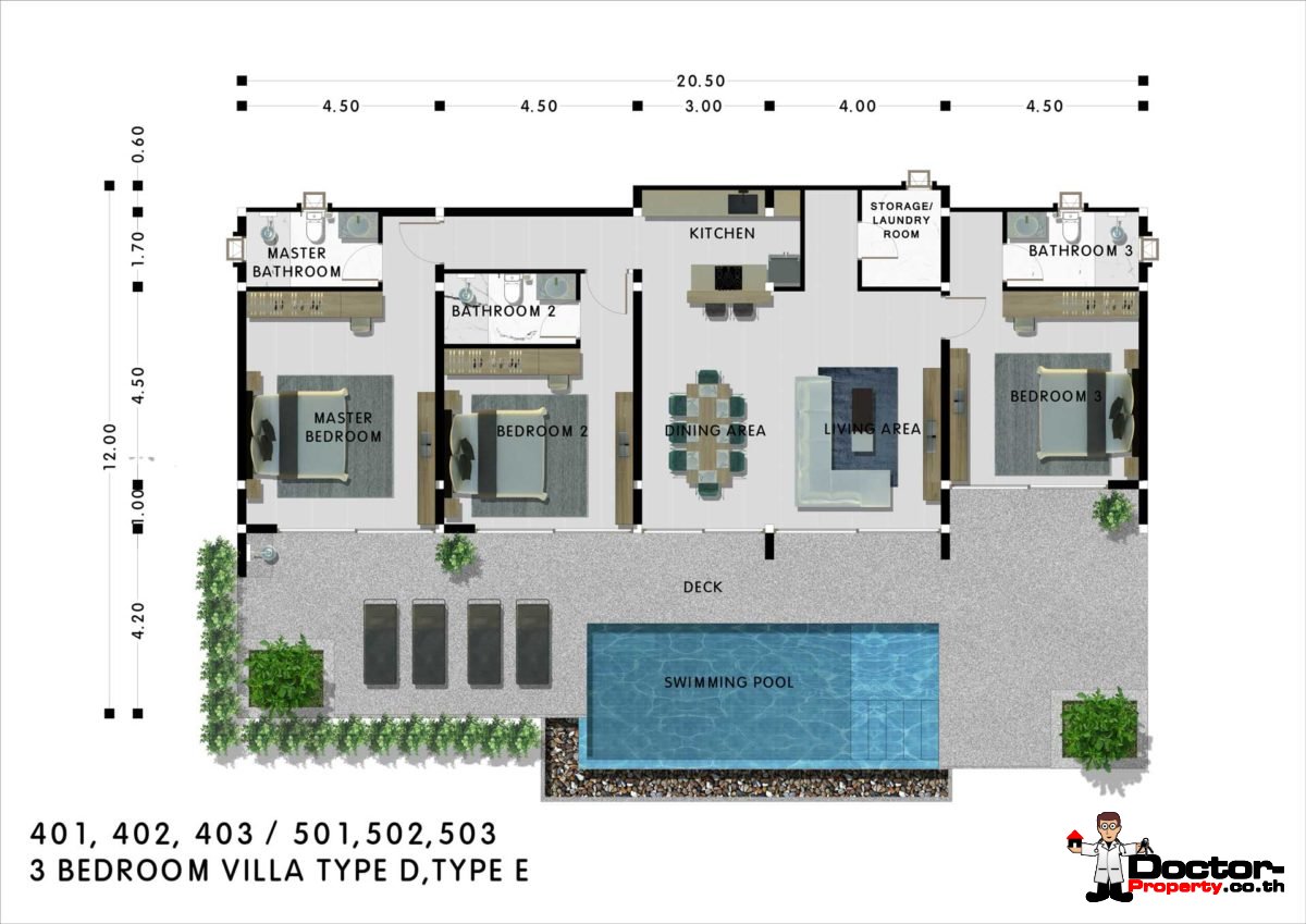 New 3 Bedroom Villa with Sea View - Mae Nam - Koh Samui for sale